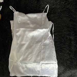 White Satin Dress